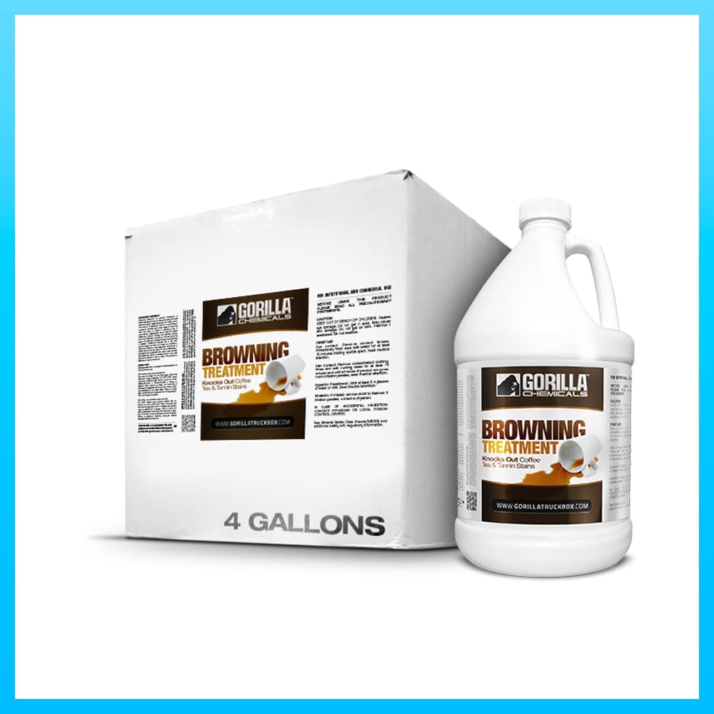 Gorilla Truckbox - Gorilla Browning Treatment - Tea & Tannin Remover, Case (4 Gallons)