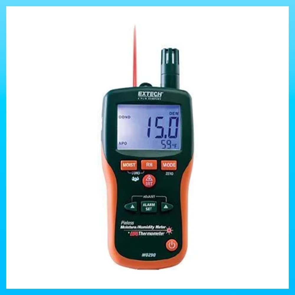 Extech 8 in 1 Pinless Psychrometer + IR Thermometer