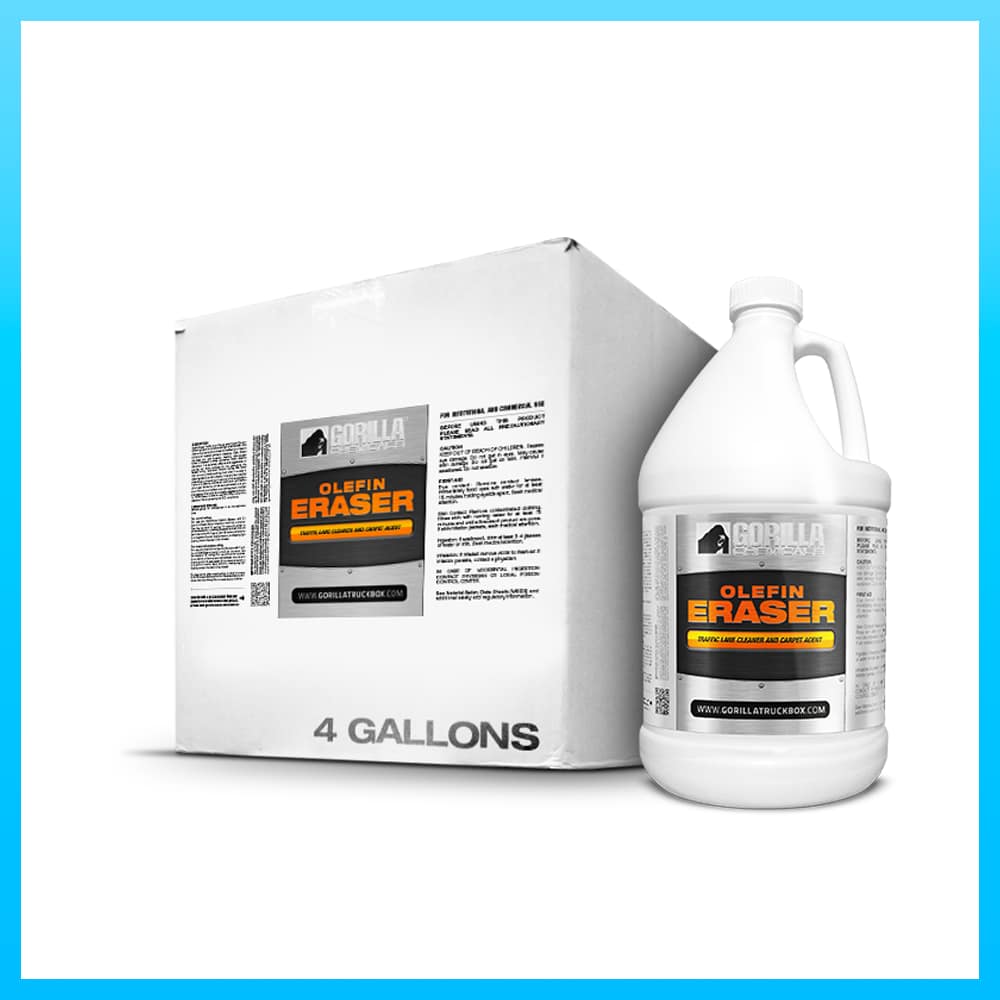 Gorilla Truckbox - Gorilla Olefin Eraser Case - High Alkaline Traffic Lane Cleaner, (4 Gallons)