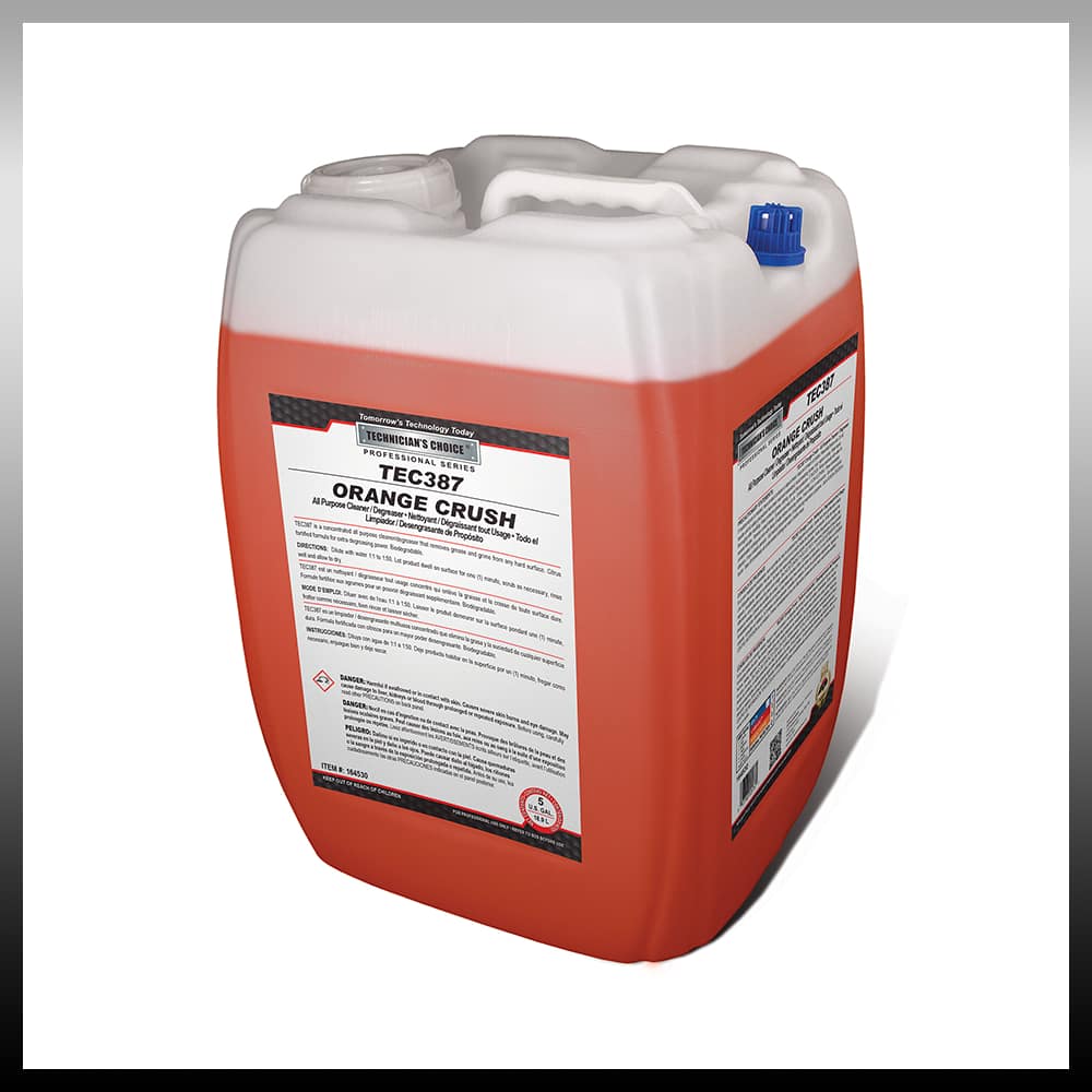 TECHNICIANS CHOICE - TEC387 Orange Crush Concentrated Cleaner - All-Purpose Degreaser (5 Gallon)
