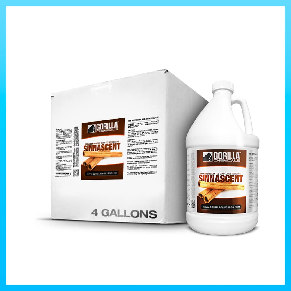Gorilla Truckbox - Gorilla Sinnascent Odor Counteractant - Carpet Deodorizer, Case (4 Gallons)