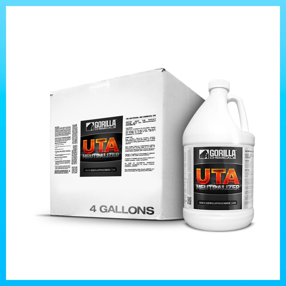 Gorilla Truckbox - UTA Neutralizer - Urine/Tanner/Acid Pre-Treatment - Case (4 Gallons)