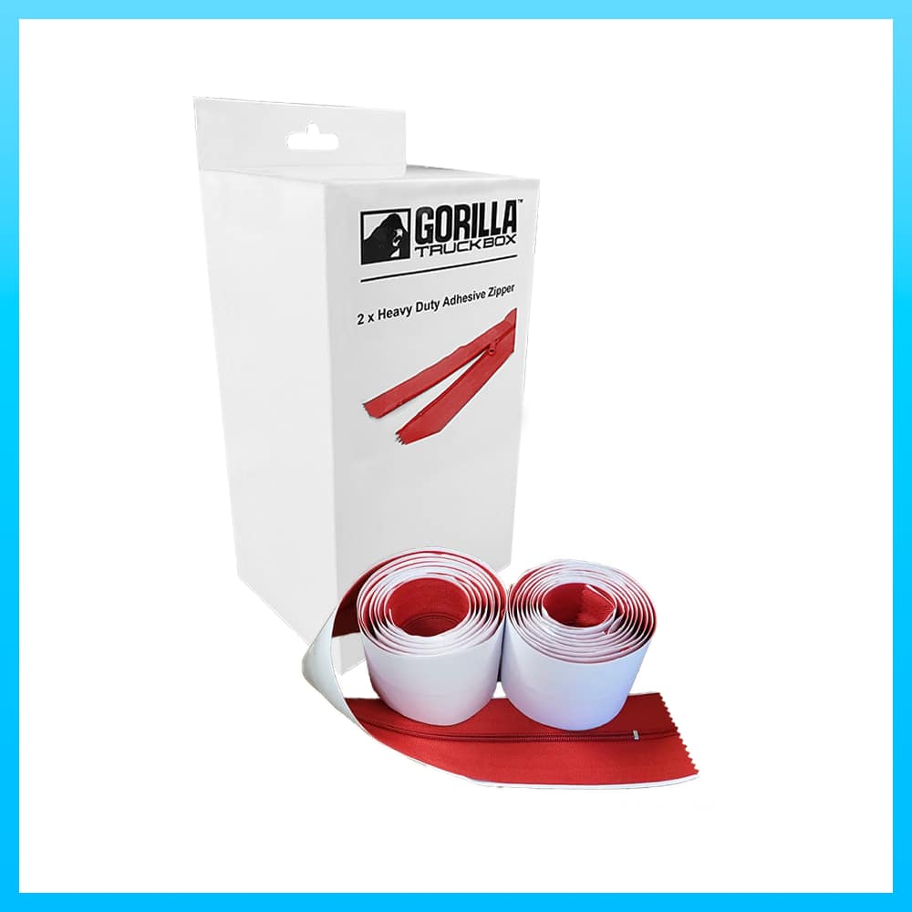Gorilla Truckbox Self Adhesive Zippers 12 sets (2 zippers per box) Total of 24 zippers