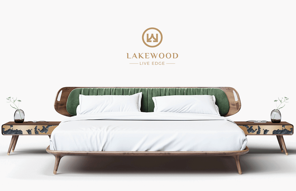 Custom Furniture, Custom MCM Wood Bed, Bedroom Furniture