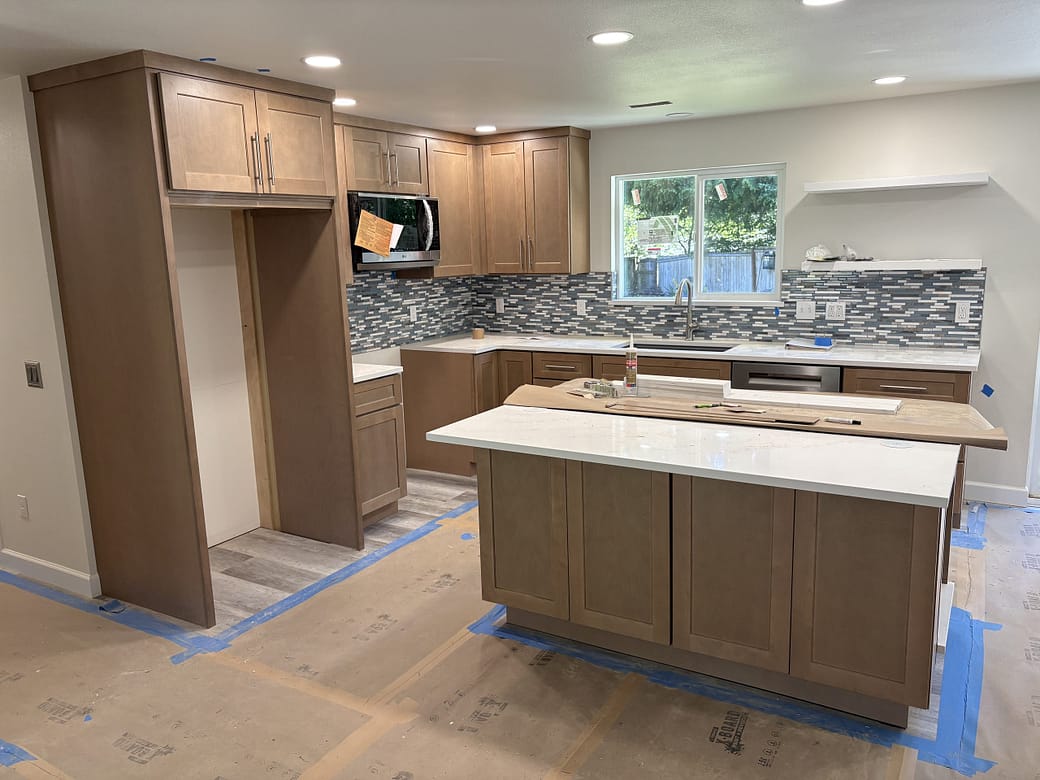 Kitchen Remodel, Contractor, Island, Cabinets, Quartz
