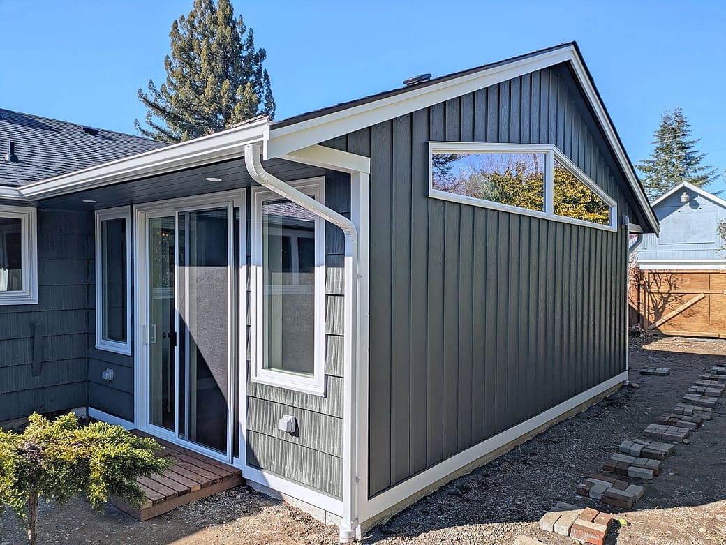 Addition Side View Addition exterior