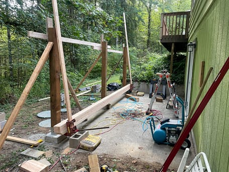 Porch Construct Beam View porch beams