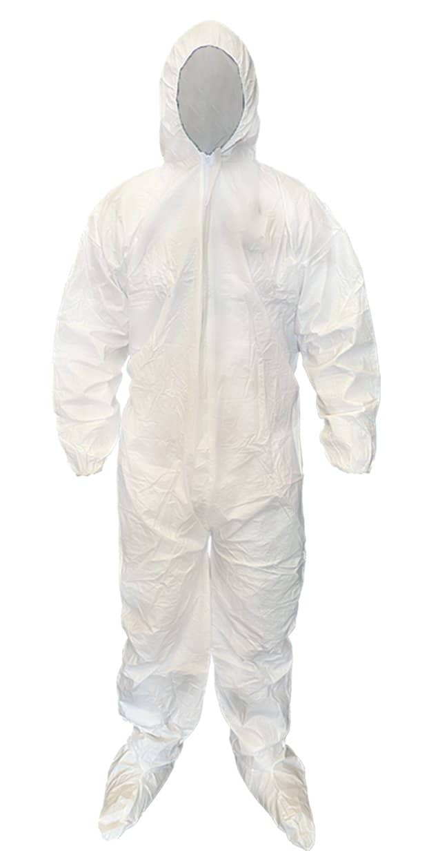 Gorilla Truckbox White Disposable Coverall, Large