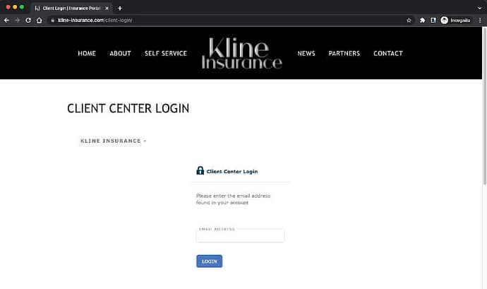 Kline_Client_Center Client Login Self Service