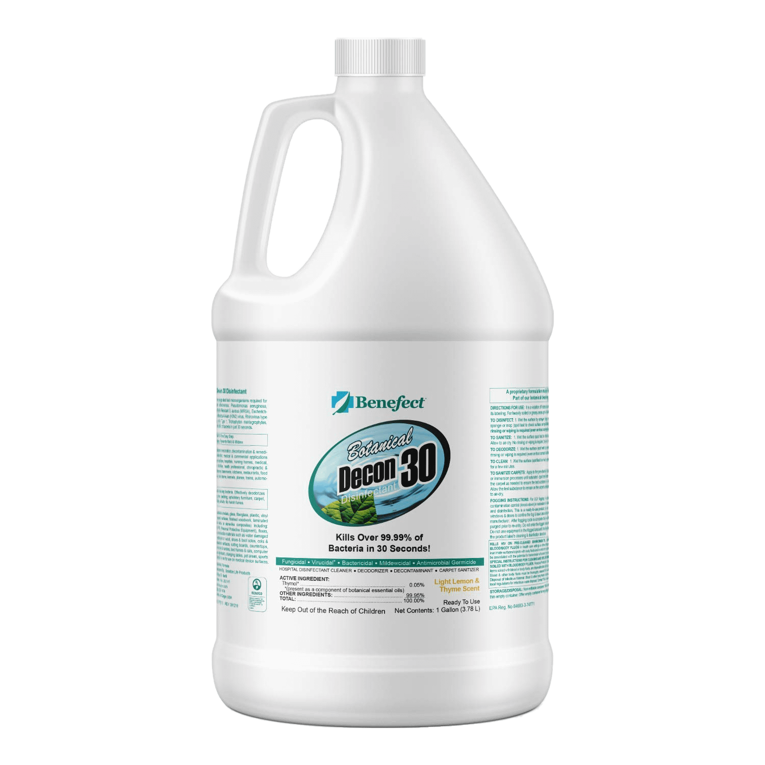 Benefect Decon 30, Case of 4 gallons with Free Shipping in lower 48 states.