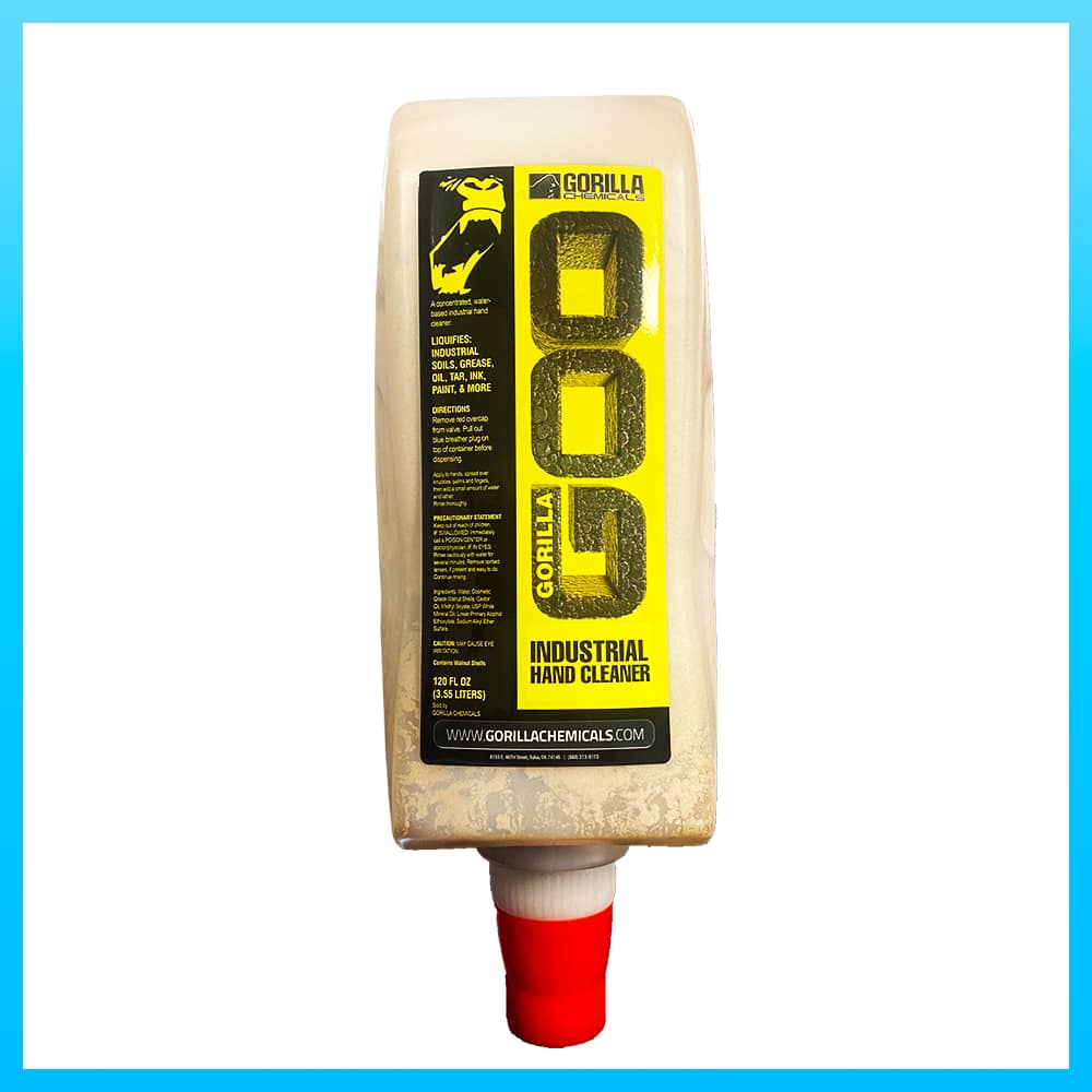 Gorilla Goo is a heavy duty industrial hand soap designed to cut through grease, oil, and stubborn grime with ease. This gritty pumice hand cleaner delivers professional-strength degreasing power, making it the perfect mechanic hand soap for automotive, construction, and shop use. Formulated as a non-solvent, skin-safe industrial hand cleaner, it provides fast-acting, deep cleaning performance while leaving hands clean, refreshed, and ready for the next job.